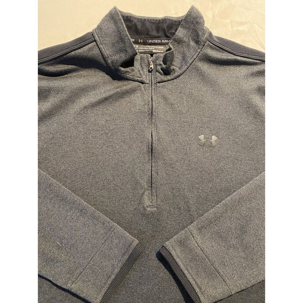 Under Armour Coldgear Jacket 1/4 Zip Mens 2XL Black Mock Neck Golf Pickleball